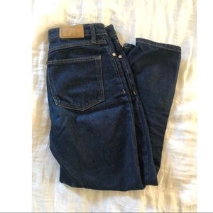 Frank & Oak Billie High waisted tapered blue jeans